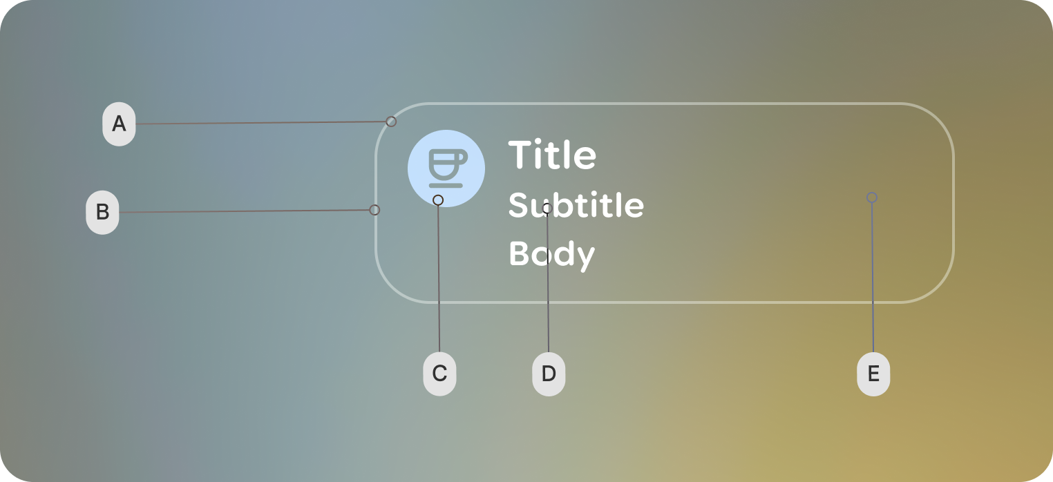 Design elements should be anchored to the bottom of the
frame.