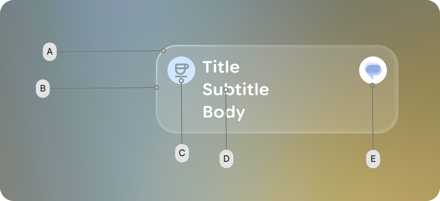 Design elements should be anchored to the bottom of the
frame.