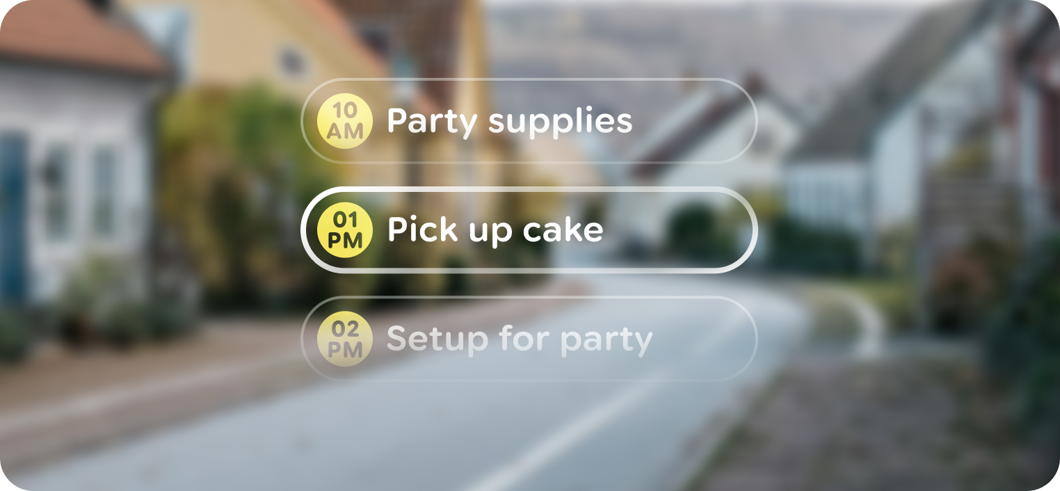 Designelemente sollten am unteren Rand des Frames verankert werden.