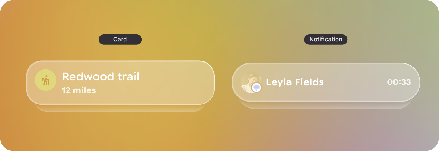 Design elements should be anchored to the bottom of the
frame.