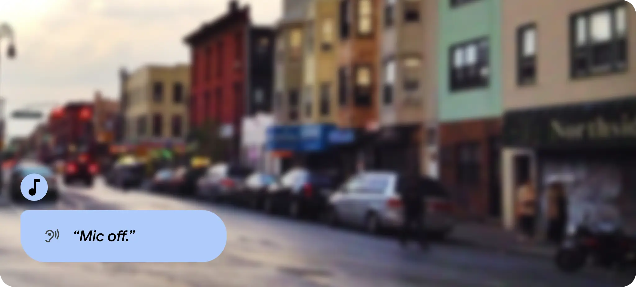 Audio mute example on AI glasses