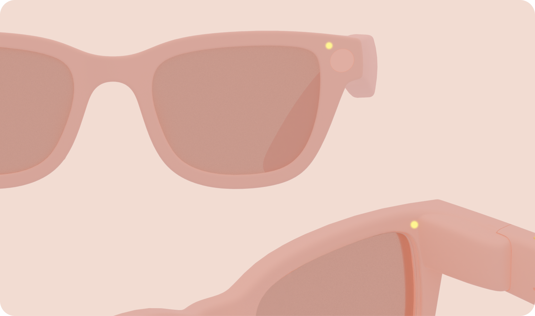 Les lunettes d&#39;IA comprennent deux LED.