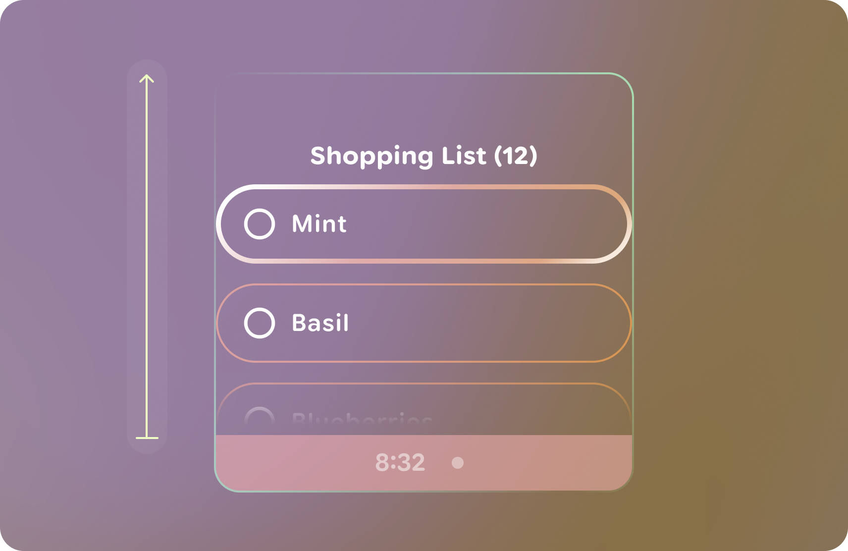 設計元素應錨定在影格底部。
