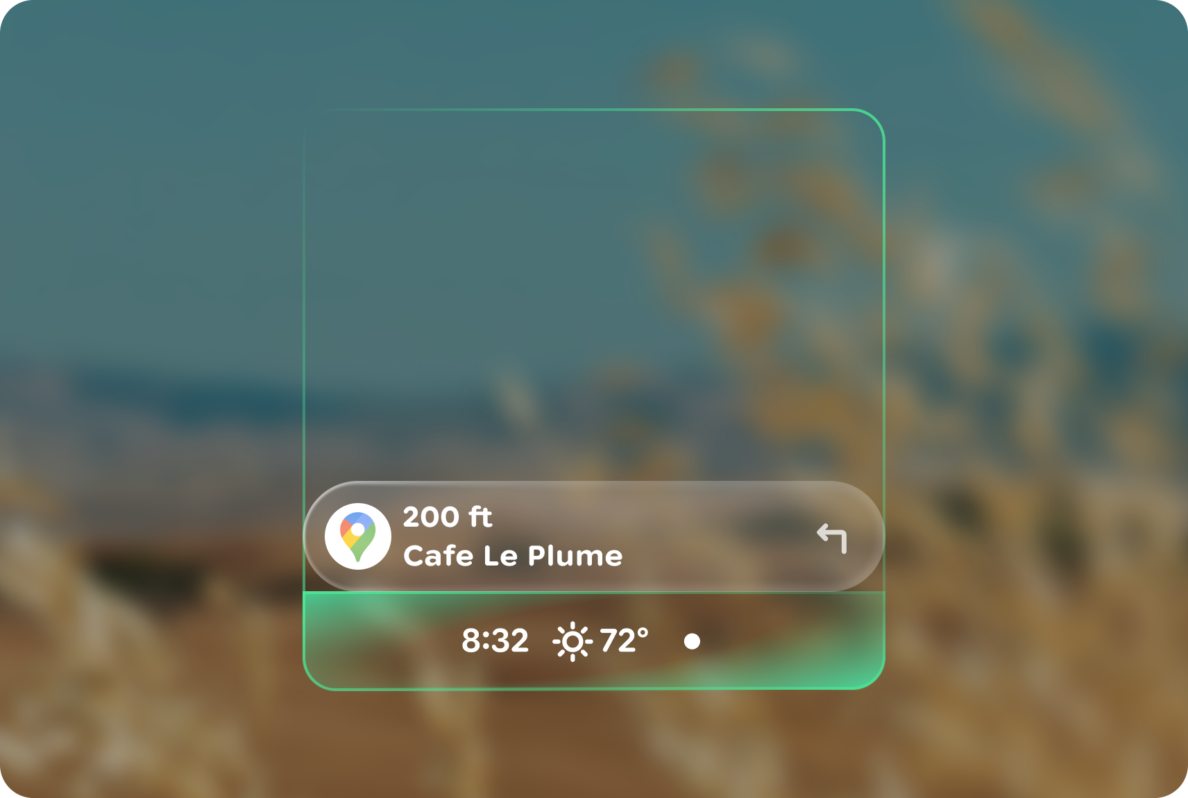 The system bar shows device alerts and
notifications.