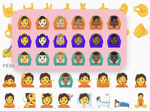variantes de emoji