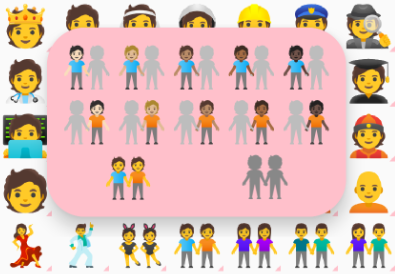 emoji de pareja de mantener presionado