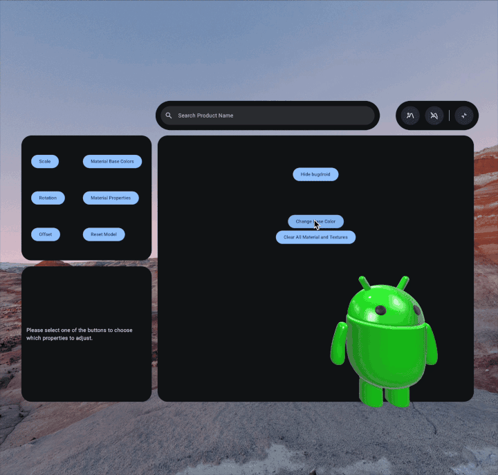 Contoh mengubah warna dasar pada model 3D