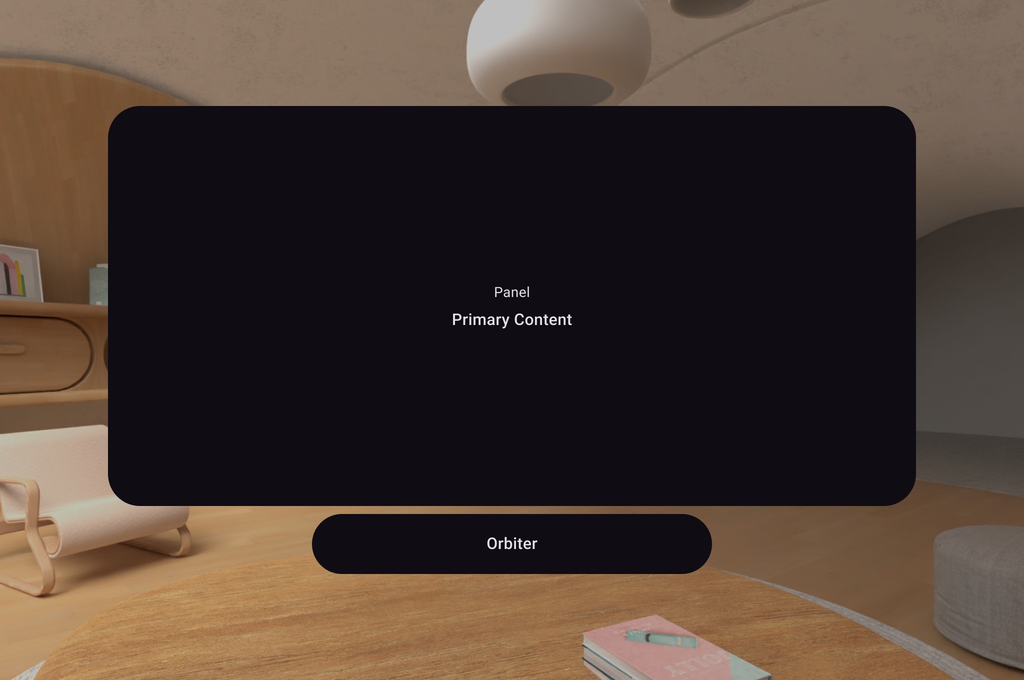 Разработка компонентов UI XR, пример универсального приложения Orbiter.