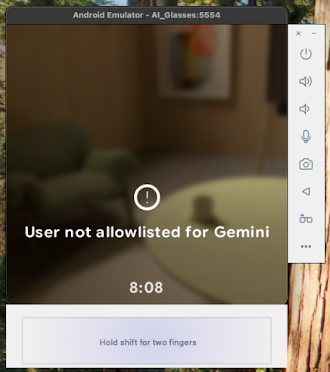 Un message indiquant que l&#39;utilisateur n&#39;est pas autorisé à utiliser Gemini.