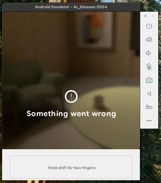 رسالة تشير إلى حدوث خطأ