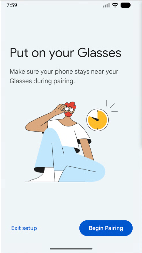 Seleziona Inizia accoppiamento nella schermata della seconda app.