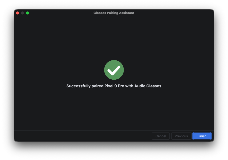 The Pairing Assistant completes pairing after the association requests are accepted.