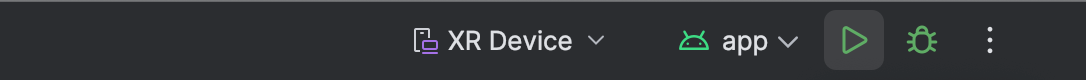Benutzeroberfläche zum Ausführen von Anwendungen in Android Studio