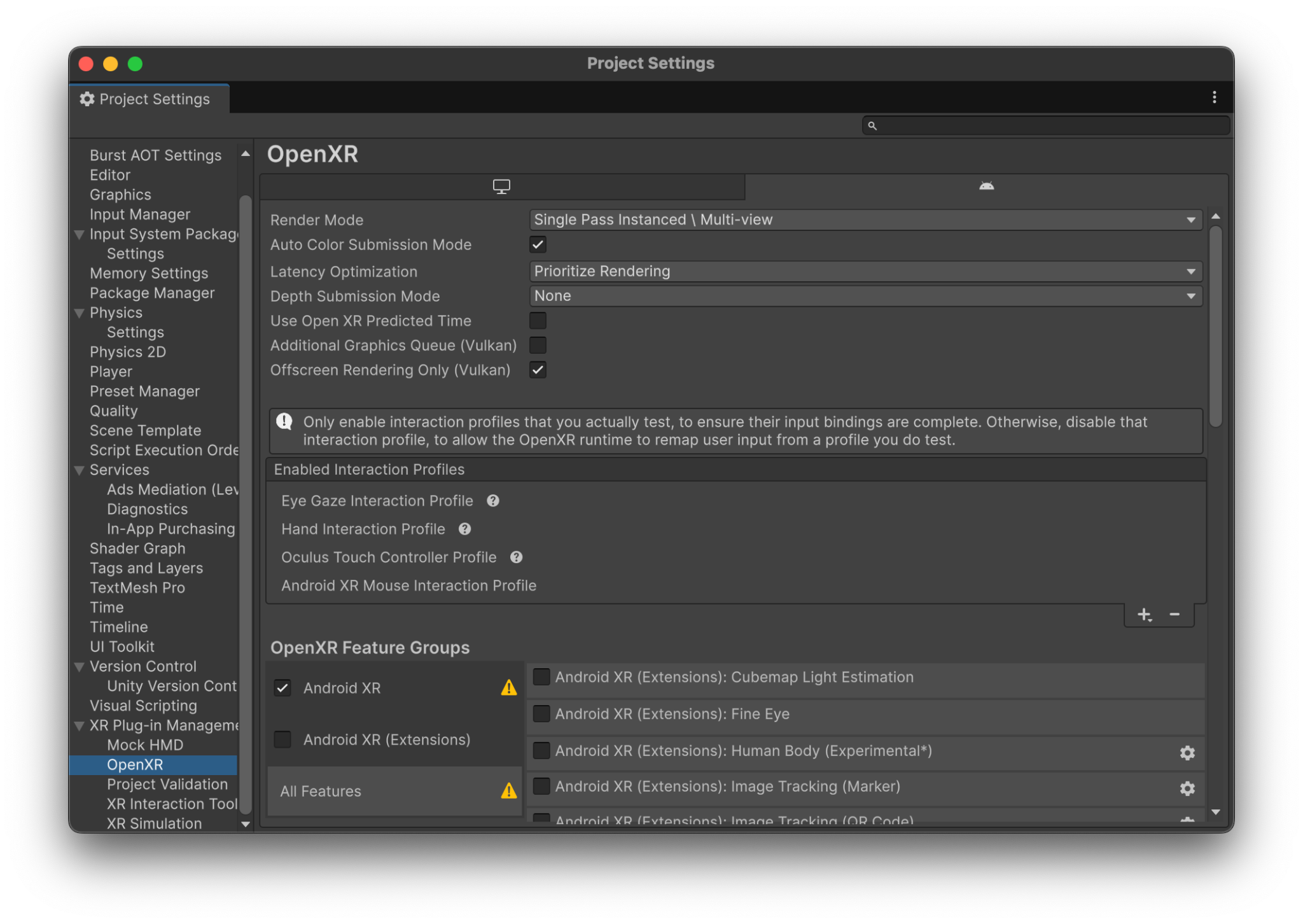 প্রজেক্ট ভ্যালিডেশন সম্পাদনের মাধ্যমে OpenXR-এর যেকোনো অমীমাংসিত সমস্যার সমাধান করুন।