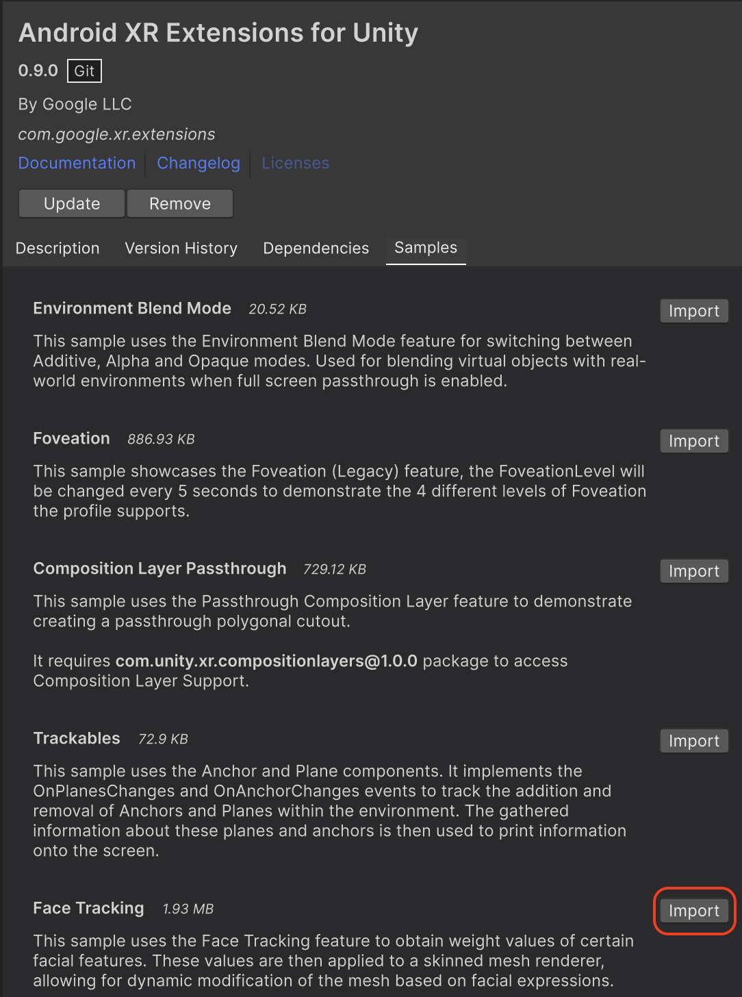 Exemplo da guia "Descobertas"