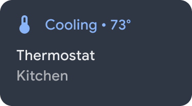 Widget für das Temperatursteuerfeld (geschlossen)