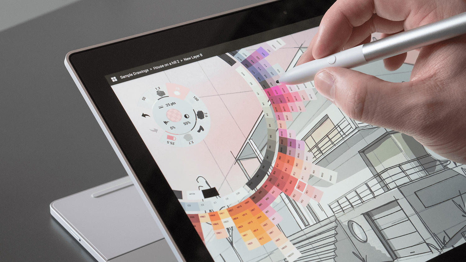 Interaktion mit dem Bildschirm per Eingabestift