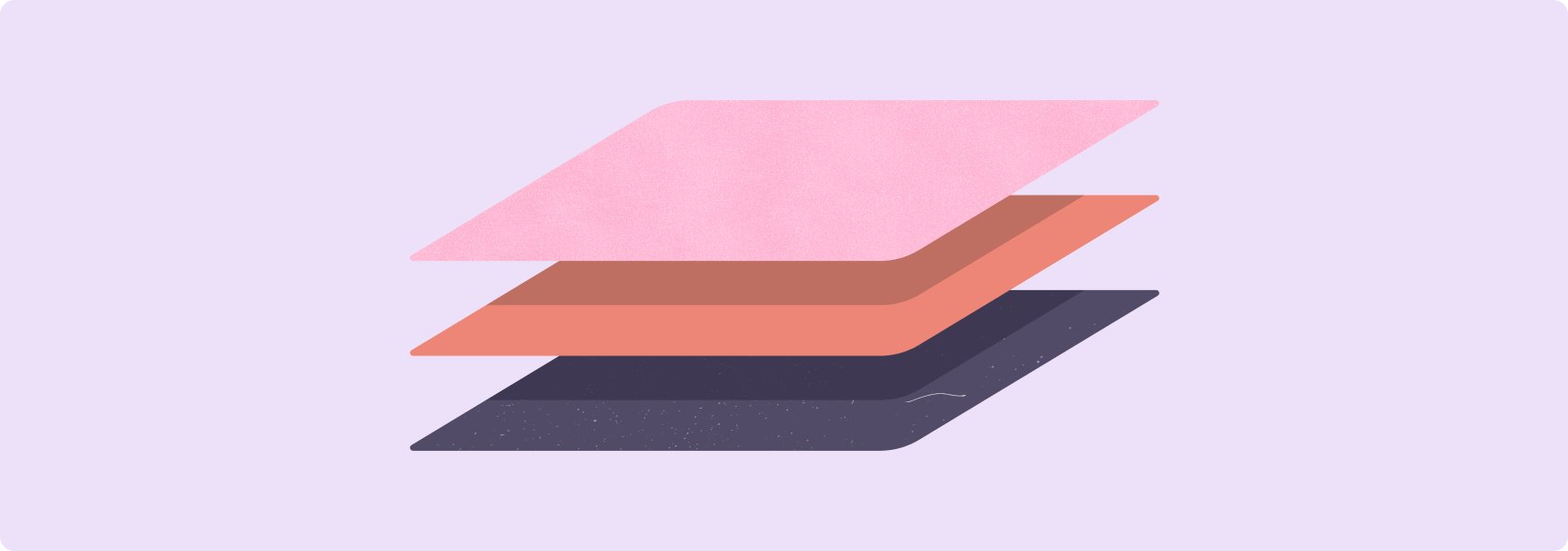 插圖:三個品質等級以垂直堆疊的圖層表示。