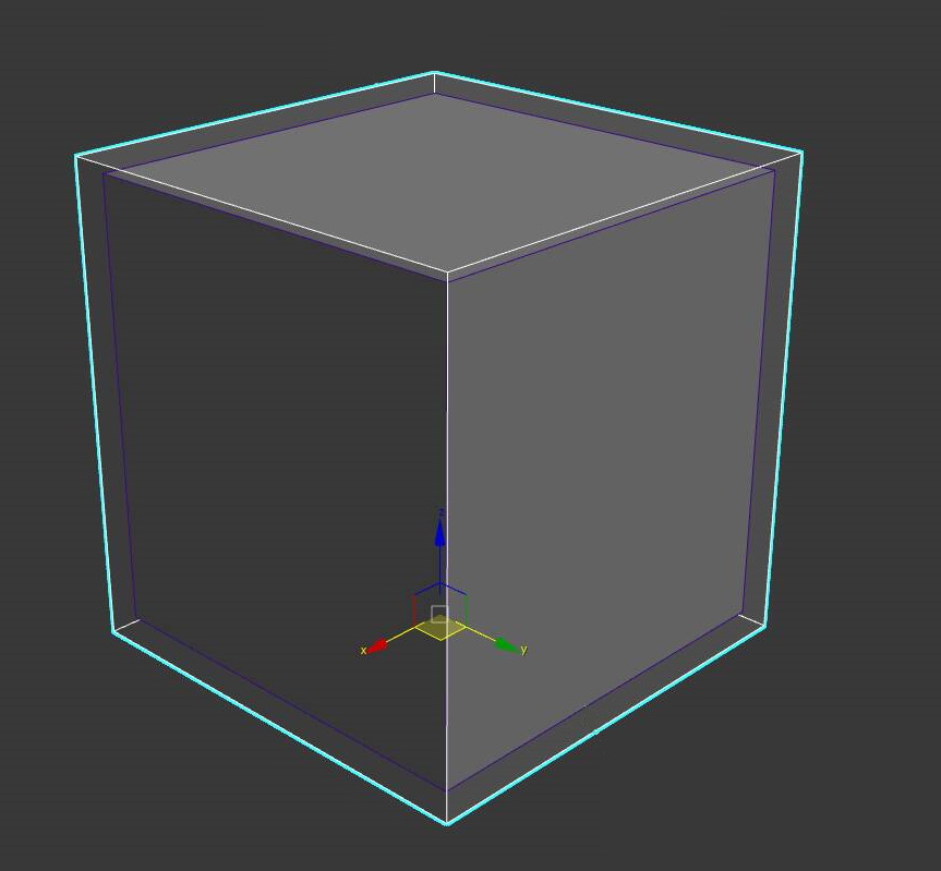 A cage surrounding the low polygon mesh