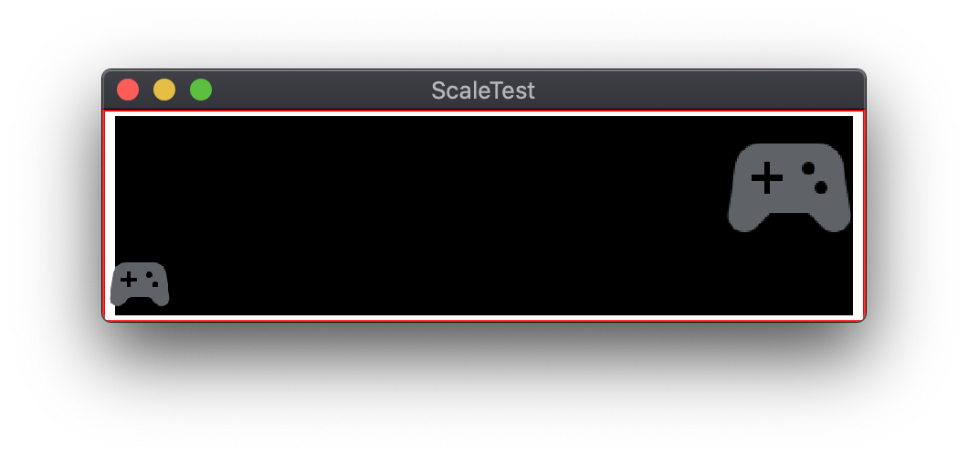 Two GUI nodes with different Adjust Mode settings