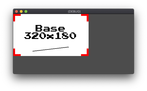 Stretch Mode désactivé avec une résolution d'écran de 512 x 256