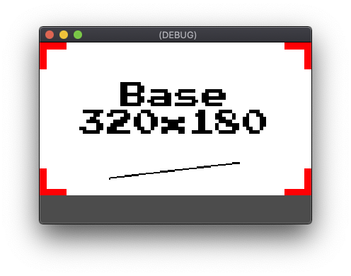 स्ट्रेच मोड व्यू पोर्ट, स्ट्रेच आसपेक्ट एक्सपैंड, डिसप्ले रिज़ॉल्यूशन 384x256 के साथ