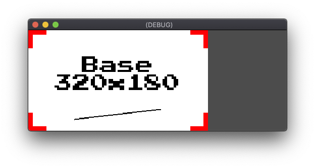 วิวพอร์ตโหมดขยาย อัตราส่วนการขยาย keep_height ที่มีความละเอียดในการแสดงผล 512x200