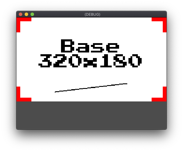 Area visibile in modalità elastica, aspetto allungato keep_width, con risoluzione del display di 512 x 384