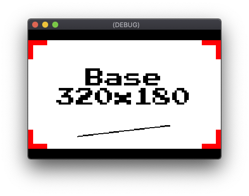 วิวพอร์ตโหมดขยาย รักษาอัตราส่วนภาพ และความละเอียดในการแสดงผล 384x256