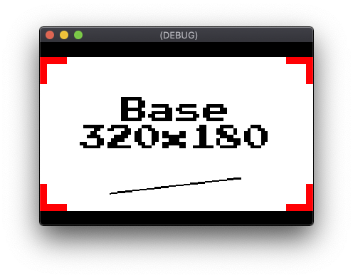 384x256 ekran çözünürlüğüyle esneme modu görüntü alanı, en boy oranını esnetme
