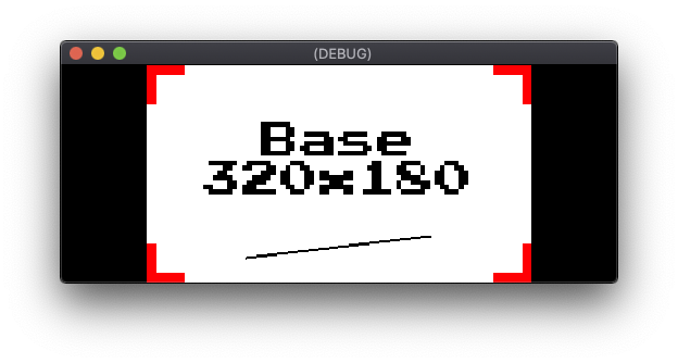 Area visibile in modalità Stretch, mantenimento dell'aspetto estensibile, con risoluzione del display di 512 x 200
