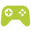 綠色遊戲控制器徽章