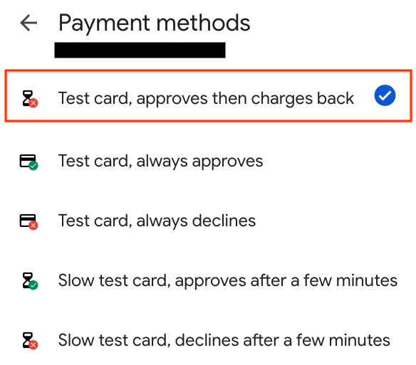 test user-initiated chargebacks