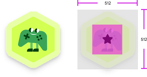 Exemple d'icône hexagonale