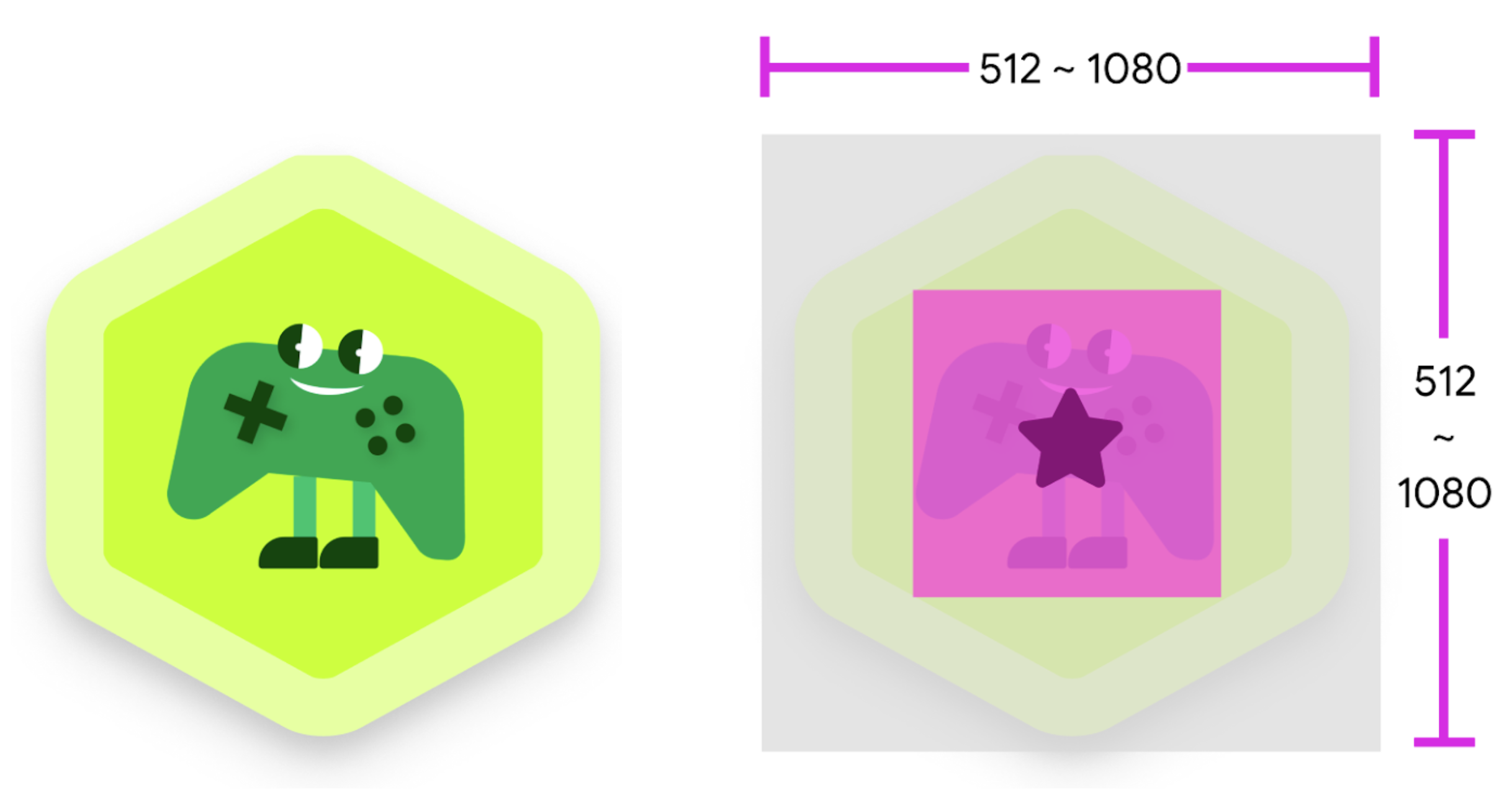 Exemple d&#39;icône hexagonale