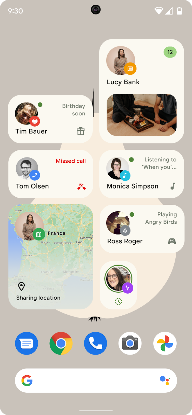 Conversations displayed in Conversation widgets