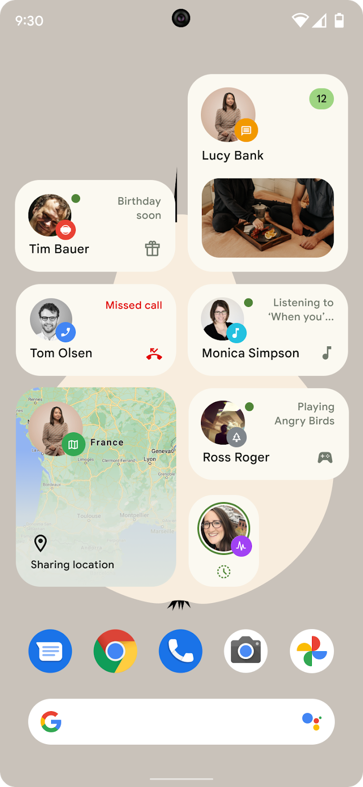 Conversazioni visualizzate nei widget Conversazioni