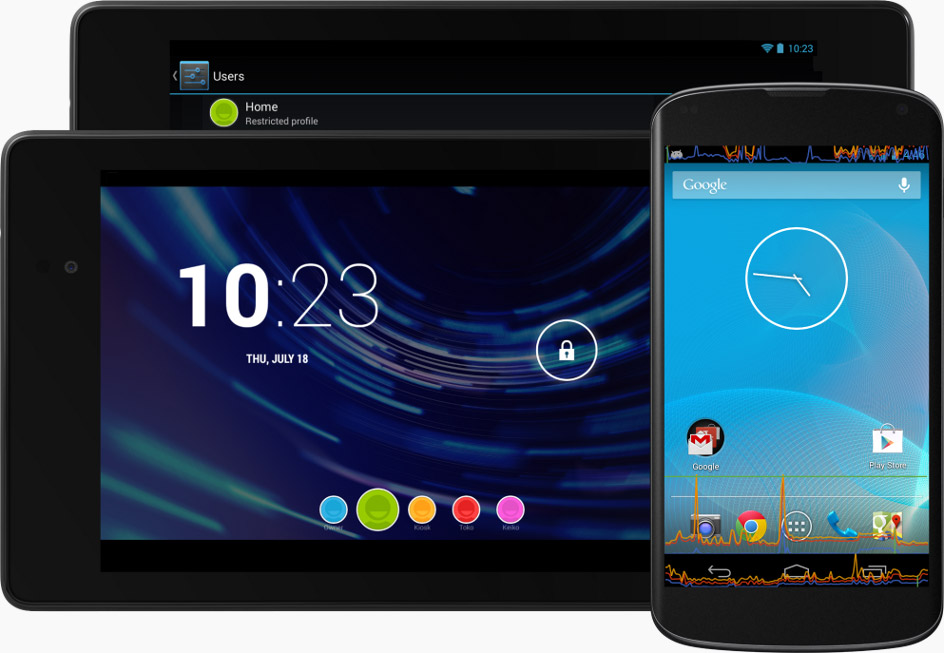Android 4.3 en teléfonos y tablets