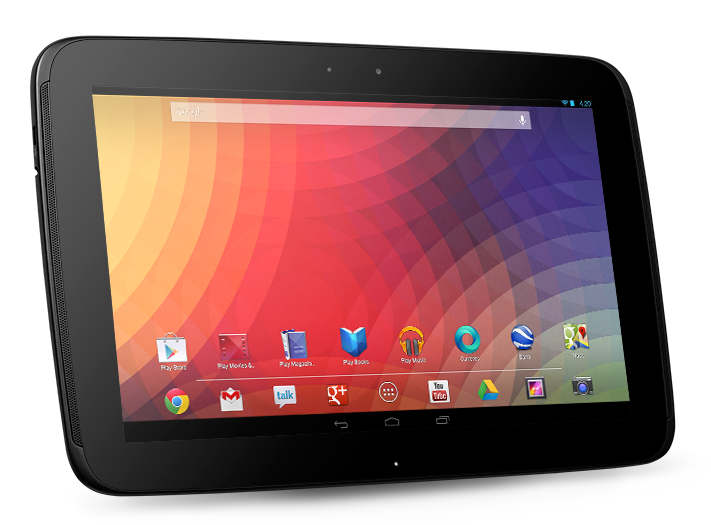 Tablet 10 inci yang menjalankan Android 4.2