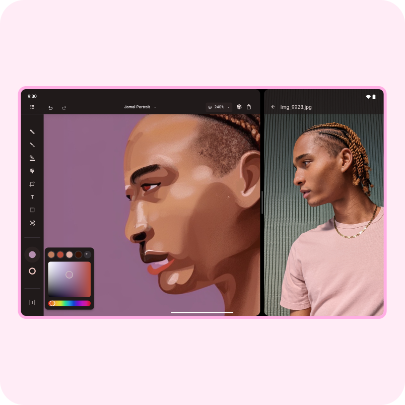 Multi-tasking for creatives | Gallery | Android Developers