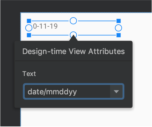 text view with sample data