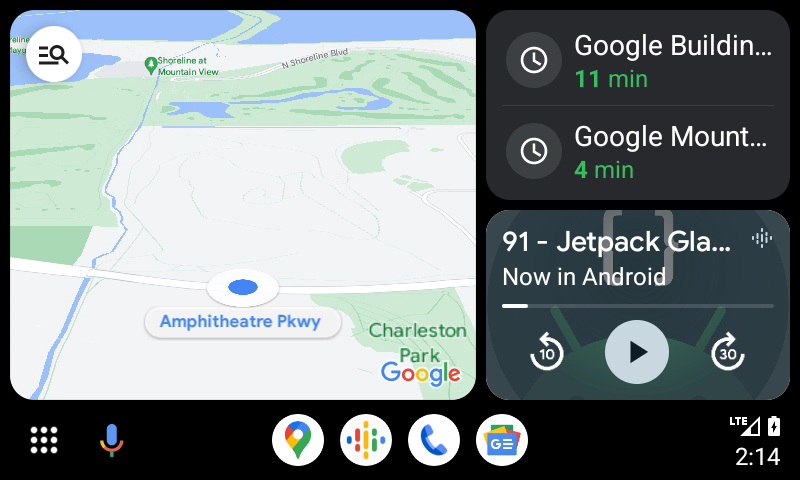 Interfaccia utente di Android Auto