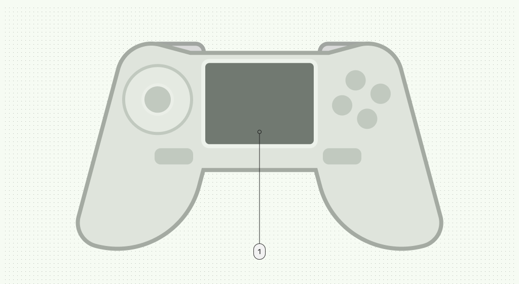 Touchpad on the game controller.