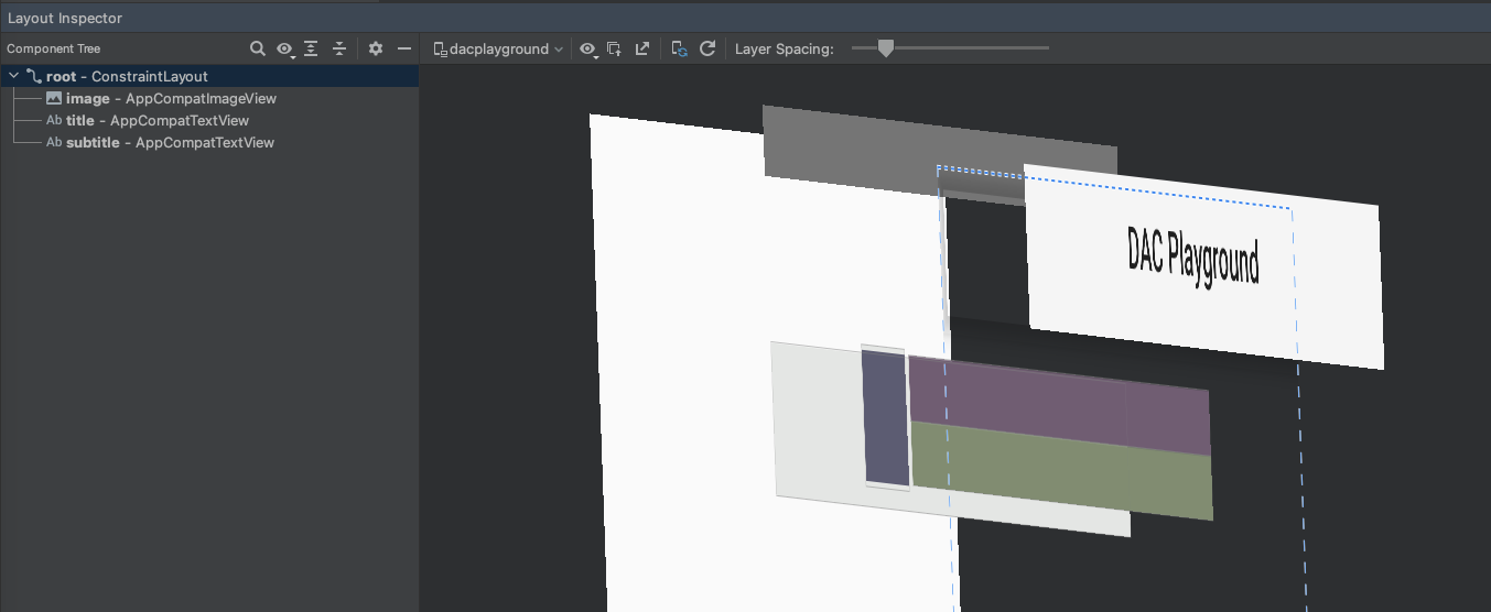 Un&#39;immagine che mostra l&#39;ispettore di layout 3D