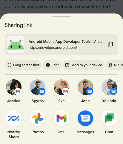 Send simple data to other apps | Android Developers