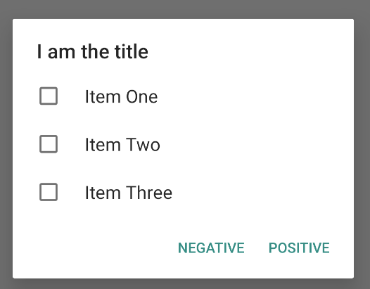 An image showing a dialog containing a list of multiple-choice items.