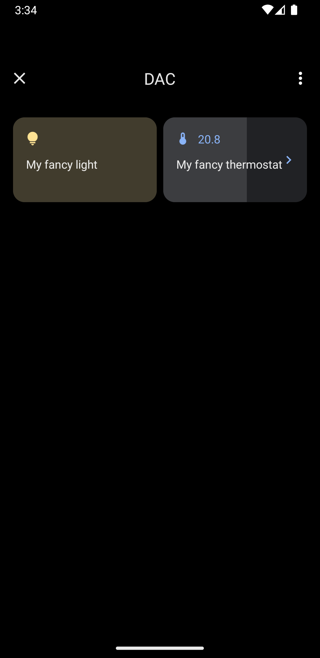 Image montrant une commande d'éclairage et de thermostat