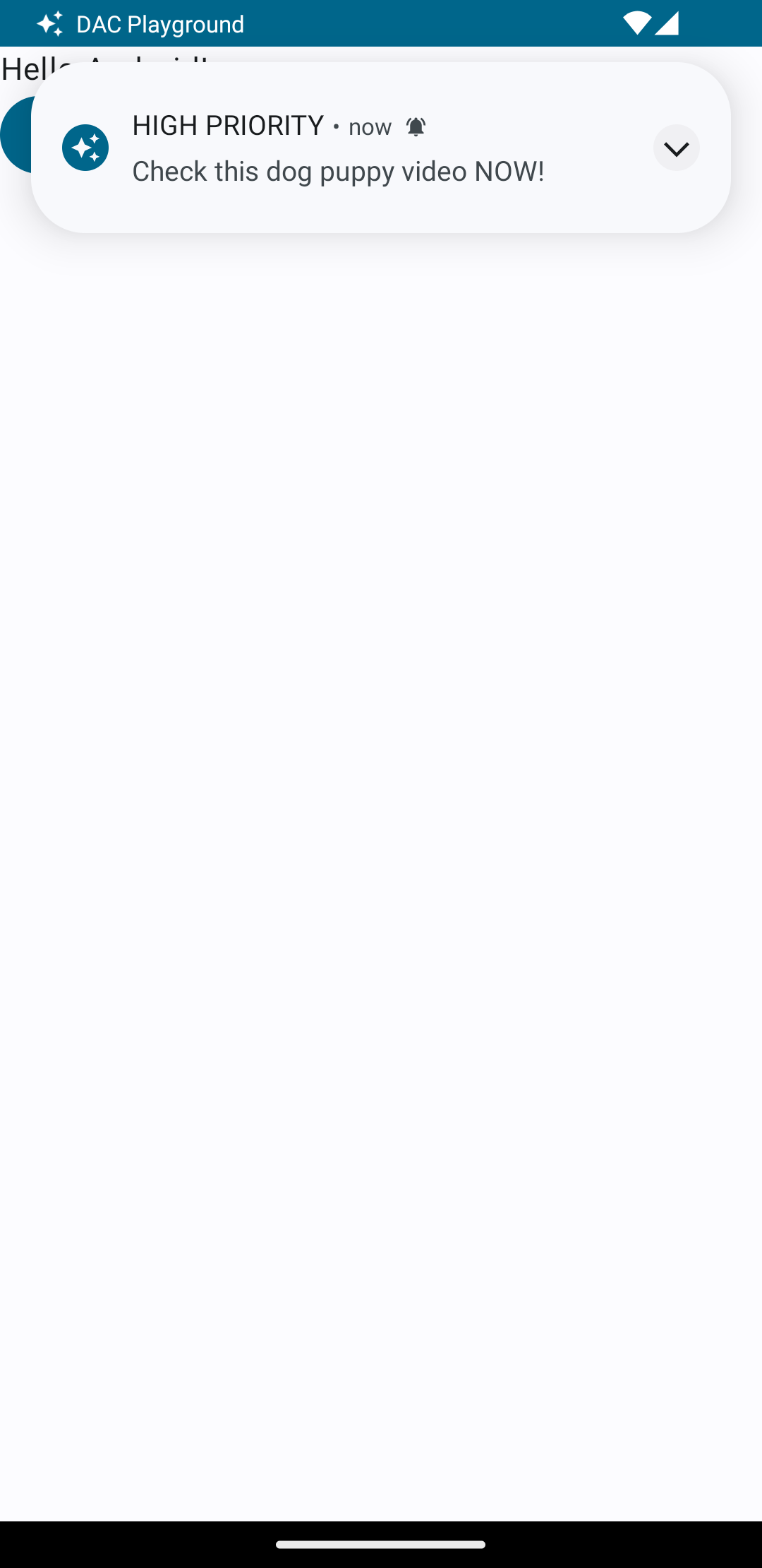 Bild einer wichtigen Benachrichtigung