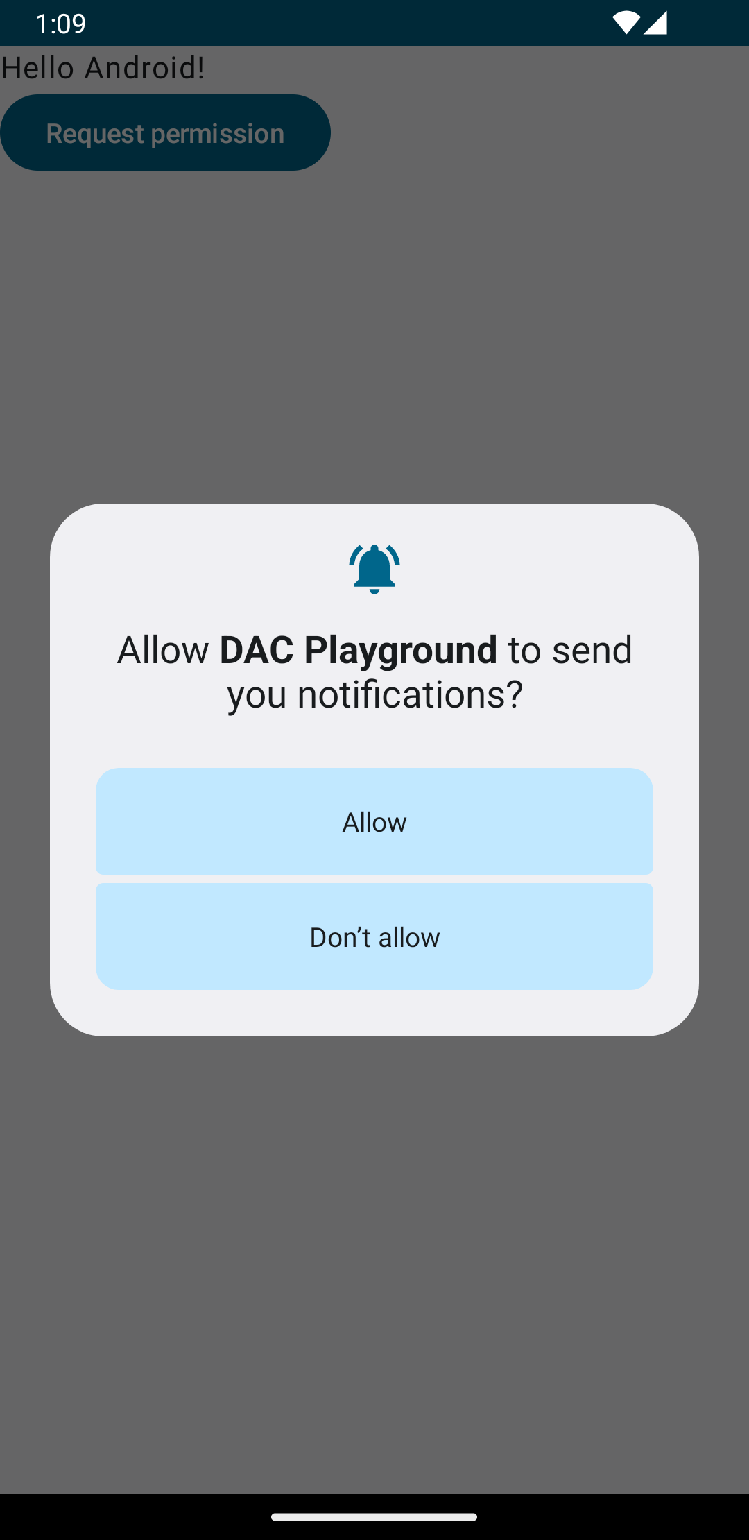 An image showing the permission request dialog
