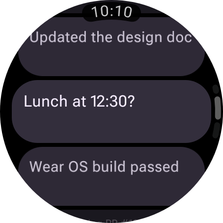 InboxScreen scrolled to middle index 3